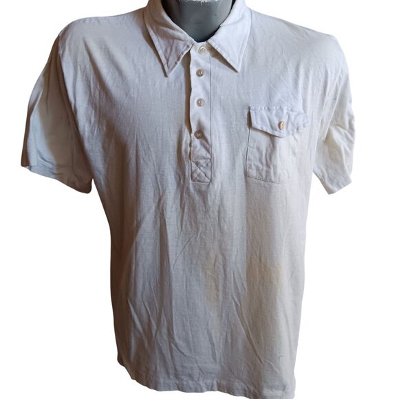 Vintage Sigallo Mens XL Shirt Single Stitch 1980's Distress Grandpa Buttery Thin - Picture 2 of 6